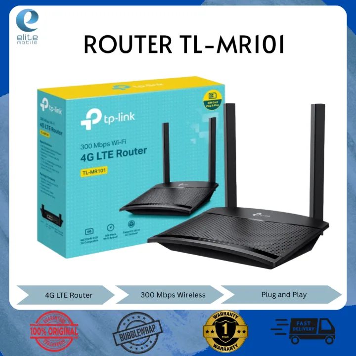 TP-Link TL-MR101 4G LTE Router 300Mbps | SIM Card WiFi Hotspot | Plug & Play Wireless Router | Home Office Internet Router