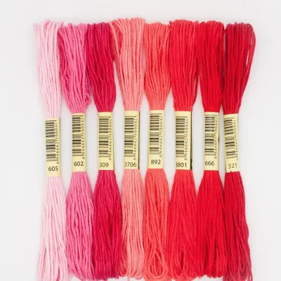8pcs Embroidery thread embroidery floss cross stitch thread benang sulam