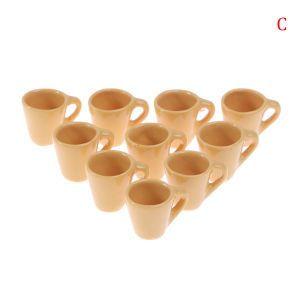 QUANSEN 10pc 1:12 Dollhouse Miniature Mug Water Cup Model Kitchen Accessories Toys