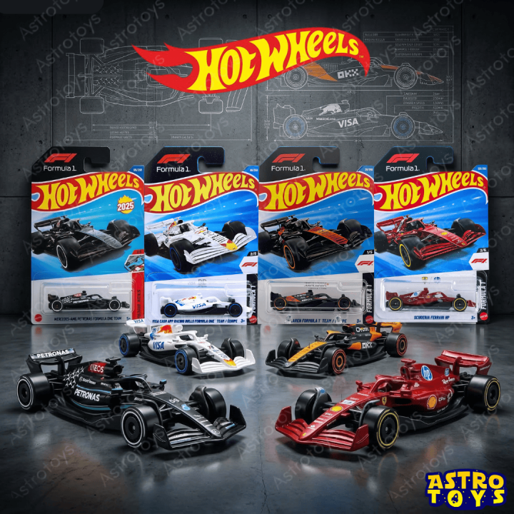 Hot Wheels F1 Formula One Series / Mercedes , Ferrari , Mclaren