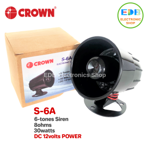 Crown S-6A 6tones Siren 8ohms DC 12 volts Horn Siren 3.5inches Horn Diameter 6 tones Siren