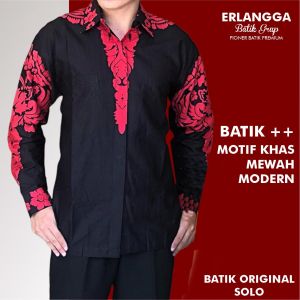 Kemeja Batik Hitam Pria Lengan Panjang Terbaru 2022