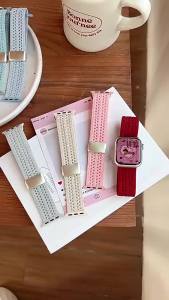 Double-loop knitted nylon magnetic buckle watch strap suitable for iwatchS12 Apple applewatch678910/11