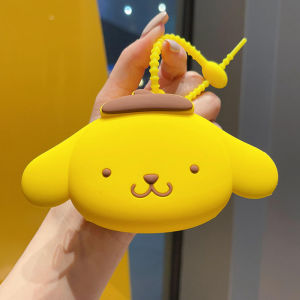 Sanrio Keychain Kuromi My Melody Hello Kitty Wallet Keyring Silicone Coin Purses Pendant Keychains Cartoon School Bag Ornament