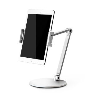 Zeallion Tablet Stand Rotating Long Arm Mobile Phone Holder Height/Angle Adjustable Aluminium Alloy Tablet Mount for 4-13 iPhone iPad