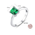 Nhẫn Bạc Nữ Đính Đá Zirconia Xanh, Nhẫn Bạc S925 Nhỏ Nhắn - N1463 - Bảo Ngọc Jewelry. 