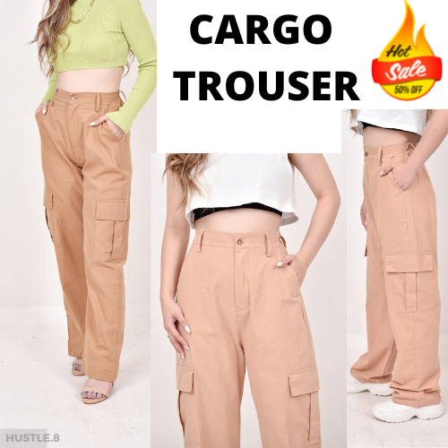 Buy Women's Plus Size Solid Pants with Semi-Elasticated Waist and Pockets  Online | Centrepoint KSA