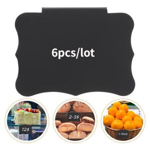 6pcs Labels Clip for Storage Cards Tag Clips Stand Holder Basket on Label Baskets Bins Holders Price Fabric Pantry Tags Display