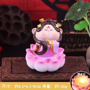 Wishful Little Fairy Night Light Decoration Cute Cartoon Mazu God of Wealth Home Office Desktop Decoration
