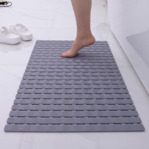 NOONOR PVC Anti-Slip Mat Hydrophobic Rectangle Bathroom Mat Portable Non-Slip Easy Drying Mat Bathroom