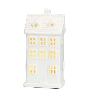 KANNERT Pin nút Đồ trang trí đèn sứ Gốm sứ Đèn LED Đèn không khí Giáng sinh Dễ thương Ngôi sao Đèn ngủ hình ngôi nhà Phòng trẻ em