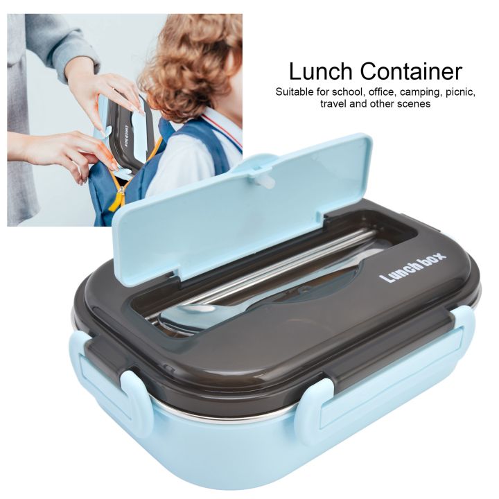 Stainless Steel Lunch Box Compartment Grids Insulated Bento Box Removable  Leak Proof Food Grade Multipurpose for School for Camping