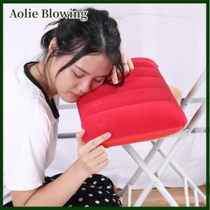 Aolie 47x30cm Portable Folding Air Inflatable Pillow Outdoor Travel Home Soft Pillow