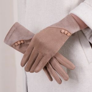 YOUSHI TOP Dày Găng tay giữ ấm mùa đông Thanh lịch Ấm áp Găng tay da lộn chống gió Mùa Lạnh Cách nhiệt Găng tay cảm ứng Phụ nữ