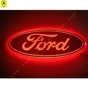 Ford 4D Car LED Emblem Logo Badge Light - Fits Front or Rear - Original Car Logo Replaced - Fits Focus Mondeo and More