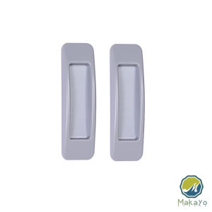 Makayo มือจับประตู หน้าต่าง ไม่เจาะ แบบพลาสติกติดแผ่นกาว ขายเป็นคู่ Punch-Free doorknob