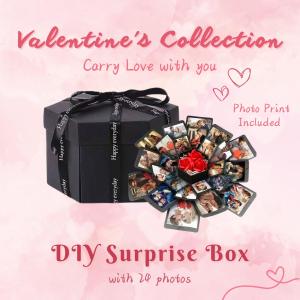 【Valentine’s Collection 】DIY Explosion Box Magic Surprise Personalised Customised Gift |Anniversary Present|Couple