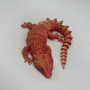 3D printed lizard statue Flexible 3D Printed Animal Colorful Figurine statue Gifts 23.5cm/9.25in