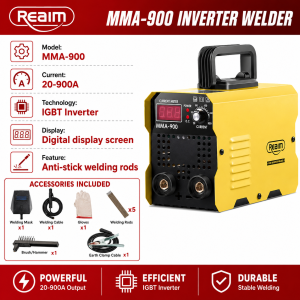 REAIM Welding Machine Portable MMA-999/999Pro IGBT Technology Digital Display Welding Machine Portable Send Free welding Machine accessories