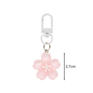 X.z. MOONLIGH พวงกุญแจดอกซากุระซากุระโรแมนติกน่ารักอ่อนโยนดอกไม้โปร่งแสงสร้อยคอจิวเวลรี่