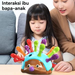 Hedgehog Montessori Toys Color Sorting Toy Number Matching Educational Toys Baby Concentration Training Early Education Toys Fine Motor and Sensory Toys Spelling Little Hedgehog 1-5 Years Old