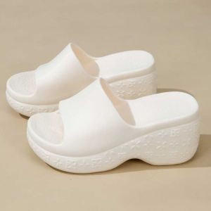 [Free Shipping] 8.0 High-Heel Slippers For Women Summer Home Korean Style Fashionable Sandals Non-Slip Outdoor Beach Slippers