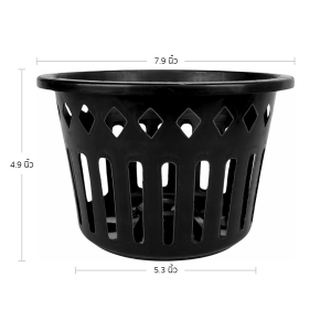กระถาง กระถางกล้วยไม้ กระถางแขวน กลม 8 นิ้ว สีดำ 100 ใบ ชิ้น อัน