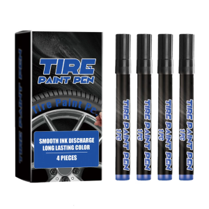 4PCS Ergonomic Tire Pens Stamps Marking Tool Weatherproof Tire Marking Kit For Automotive Motorcycle Bicycles Tire