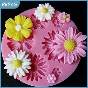PkYeG 3D hướng dương cánh hoa dập nổi Silicone khuôn cứu trợ fondant bánh trang trí công cụ