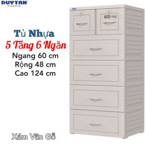 Tủ nhựa duy tân 5 Tầng- 6 Ngăn ( KT : Ngang 60 * Rộng 48 * Cao 124cm )+ FREESHIP Trong Nội Thành Sài Gòn ☎️