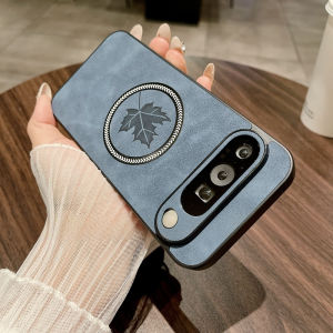 Luxury Maple Leaves2 for Magentic Case for Google Pixel 9 Pro XL 8 7 Pro 8A Leather Wrist Strap Cover for Pixel 9Pro 9A