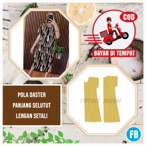 【COD】Pola Daster Dewasa Panjang Selutut Lengan Setali | Pola Baju Wanita Lengkap | Pola Instan Daster | Pola Jiplak Daster | Pola Jahitan Lengkap Firdaus Busana