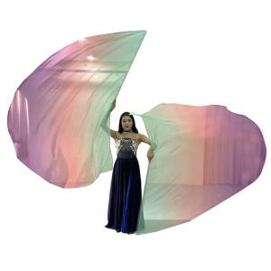 2Pcs Praise Dance Flags Praise Banners Semicircle Worship Wing Flags Worship Flags for Church Dance Banners