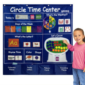 Calendar Weather Counting Letter Color Shape Circle Time Center Classroom Pocket Chart Educational Teaching Materials