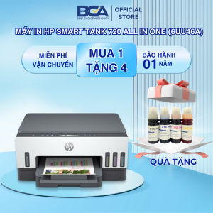 Máy in phun màu đa năng HP Smart Tank 720 All-in-One 6UU46A khổ A4/ kết nối wifi + Tặng kèm bộ mực