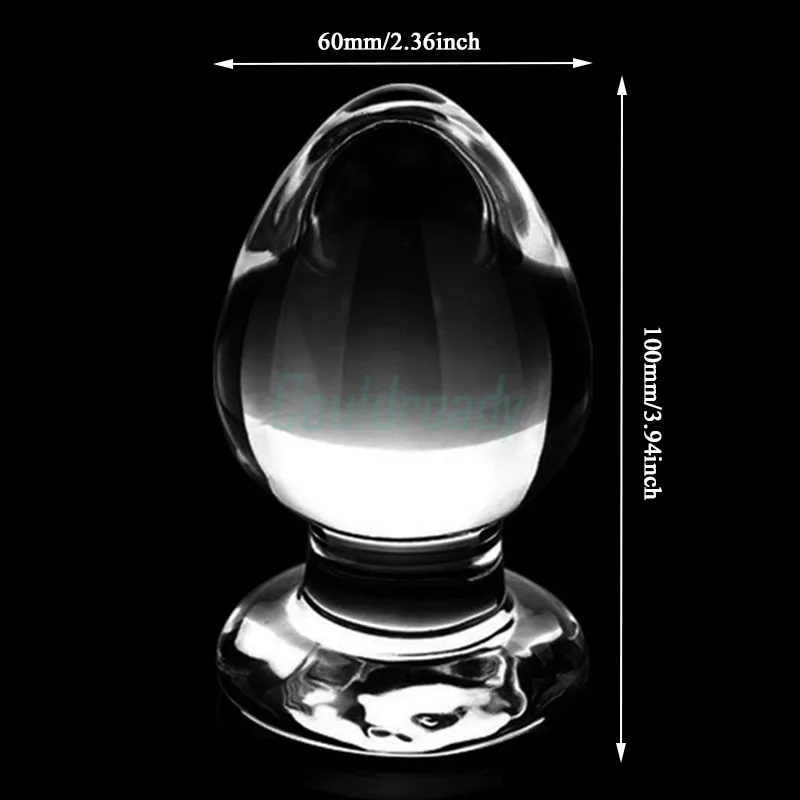 Privacy Ship]Large Crystal Butt Plug Vagina Ball Big 60mm Pyrex Glass Anal  Dildo Bead Adult Sex Toys for Women Men Gay Masturbator sex toy sex toy