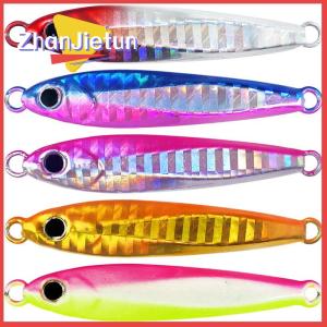 zhanjietun 1PCS New Model Laser 10g 20g 30g 40g 60g Lure Fishing Metal Jig Lure Sea Fishing Metal Jig Lure Bait Long Cast Metal Jig