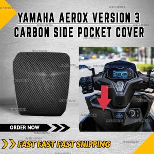 Yamaha Aerox V3 Carbon Side Pocket Cover /Charger pocket cover Hydro Dipped | Plug & Play Yamaha Aerox V3 Yamaha Aerox Version 3