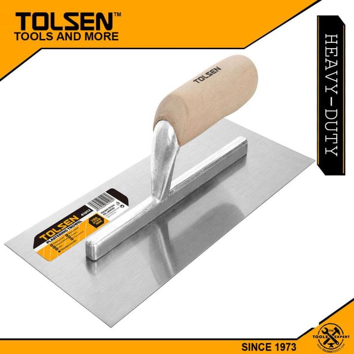 Tolsen Plastering Trowel (280x120mm) Wooden Handle 41012 | Lazada PH