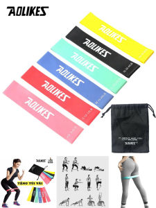 Bộ 6 Dây Kháng Lực AOLIKES 3601 Chính Hãng Miniband Tập Mông Chân Gym Yoga