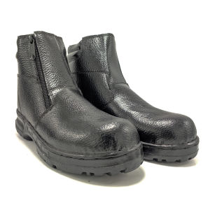 Sepatu Safety Boots Resleting Model Terbaru Kulit Sapi Kuat Dan Nyaman