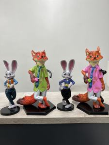 Zootopia Action Figure Set of 6  Judy Nick Flash Finnick Chief Bogo Toys for kids gift