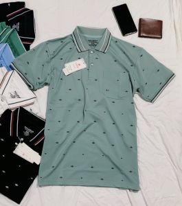 Áo Thun Nam PHỐI VIỀN IN HỌA TIẾT vải cá sấu cotton thời trang