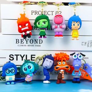 Inside Out Figure Pendant Keychain for Women Men Cartoon Fans Backpack Bag Accessories Gifts for Fans Collection