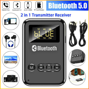 COD Bluetooth 5.0 Receiver Transmitter Audio Adapter AUX FM Car Kit Handsfree Call For PC TV K6