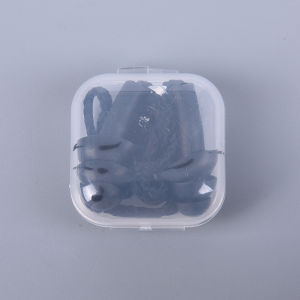 1 Pair Earplugs Box-Packed with Anti-Lost Rope Reusable Travel Sleep Noise Reduction Silicone Ear Plugs Waterproof Swimming Ear Protector