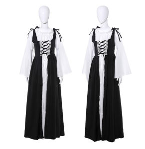 Classic Vintage Renaissance Victorian Medieval Dress Gothic Long Dresses Prom Maxi Ball Gown Dress Halloween Costumes For Women