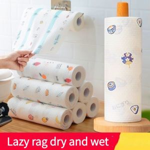 rag disposable kitchen special paper towel disposable dry and wet kitchen non-stick oil washable absorbent  Disposable dishwashing cloth Disposable kitchen cloth Disposable lazy cloth