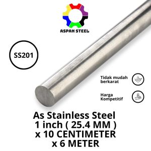 As 25.4mm (1 inch) stainless steel 201