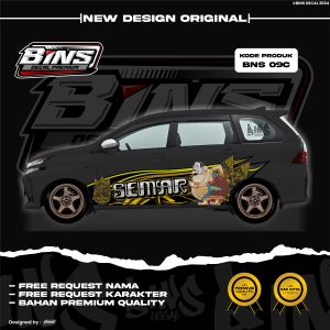 BNS09--STIKER DECALL CALYA AVANZA XENIA ERTIGA SIGRA FREE CUSTOM GAMBAR DESIGN DAN TULISAN KEKINIAN